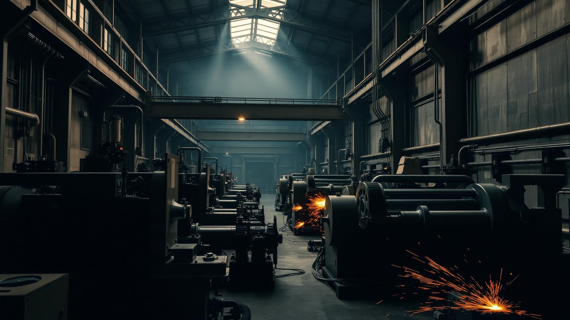 Interior industrial da HD Automações